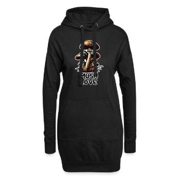 PILZ. MUSH LIEBE - Hoodie-Kleid - Schwarz - Vorne