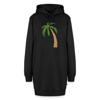Palme - Hoodie-Kleid - Schwarz - Vorne