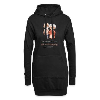 Voulez-vous vieillir et ridé avec moi ? - Sweat-shirt à capuche long Femme - noir - Devant
