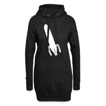 Raumschiff - Hoodie-Kleid - Schwarz - Vorne
