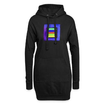 Colors of Life - Hoodie-Kleid - Schwarz - Vorne