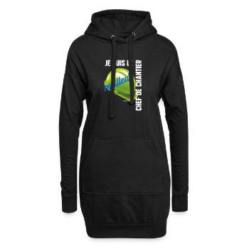Je suis le meilleur chef de chantier - Sweat-shirt à capuche long Femme - noir - Devant