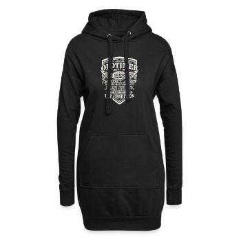 Oldtimer Baujahr 1955 Jahrgang Geburtstag Geschenk - Hoodie-Kleid - Schwarz - Vorne