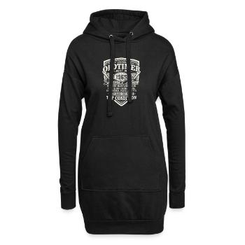 Oldtimer Baujahr 1965 Jahrgang Geburtstag Geschenk - Hoodie-Kleid - Schwarz - Vorne
