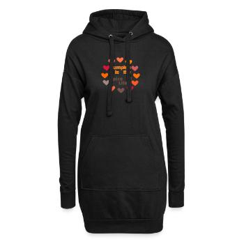 J’adore les vêtements / Pumpkin Spice - Sweat-shirt à capuche long Femme - noir - Devant