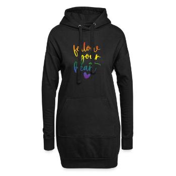Mois de la fierté - Suivez votre cœur - Sweat-shirt à capuche long Femme - noir - Devant