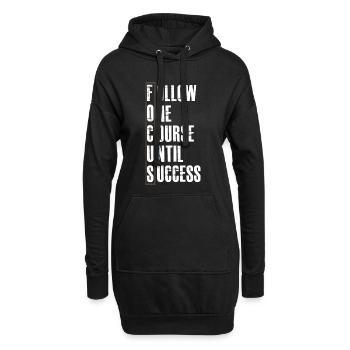 Folgen Sie einem Kurs bis zum Erfolg - Hoodie-Kleid - Schwarz - Vorne