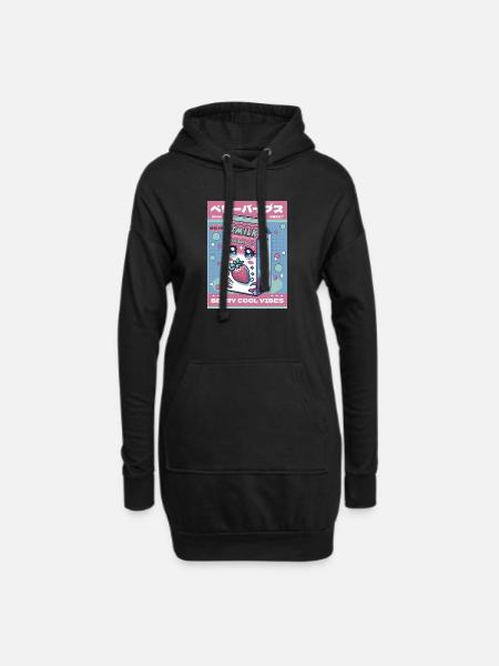 Berry Cool Vibes - Hoodie-Kleid - Schwarz