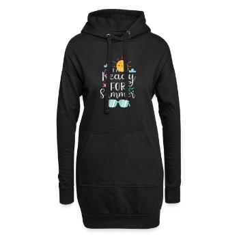 Ich bin bereit für den Sommer - Hoodie-Kleid - Schwarz - Vorne