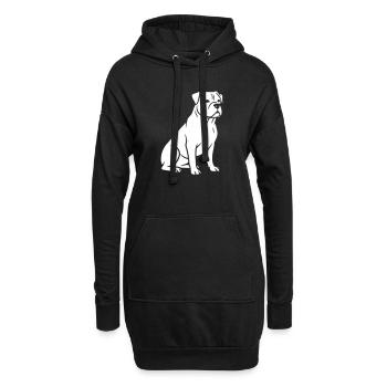 chien chiens vectorielle art design - Sweat-shirt à capuche long Femme - noir - Devant