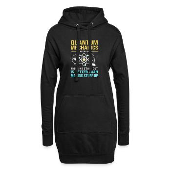 Quantenphysik Quantenmechanik Quantensprung - Hoodie-Kleid - Schwarz - Vorne
