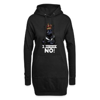 Avant de demander Bergers Noirs - Sweat-shirt à capuche long Femme - noir - Devant