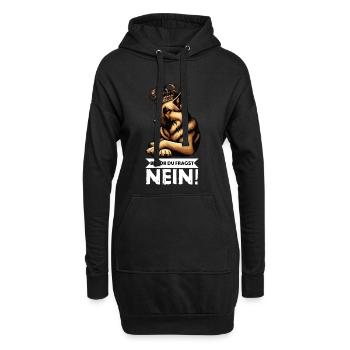 Avant que vous ne demandiez aux bergers bergers allemands - Sweat-shirt à capuche long Femme - noir - Devant