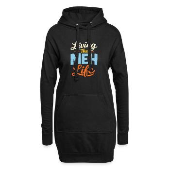 Sarcasme – Profiter pleinement de la vie – L - Sweat-shirt à capuche long Femme - noir - Devant