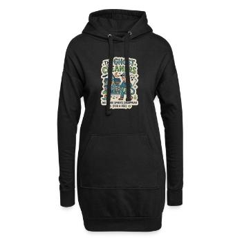 Ghost Cleaner Geisterjäger Humor - Hoodie-Kleid - Schwarz - Vorne