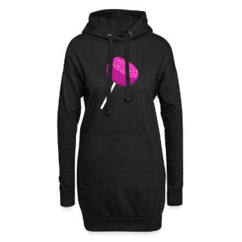 Enfant aux Enfants aux Bonbons Roses - Sweat-shirt à capuche long Femme - noir - Devant