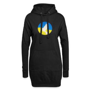 Ukraine Friedenstaube - No War - Hoodie-Kleid - Schwarz - Vorne