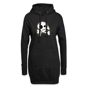 GaGaz pirate - Sweat-shirt à capuche long Femme - noir - Devant