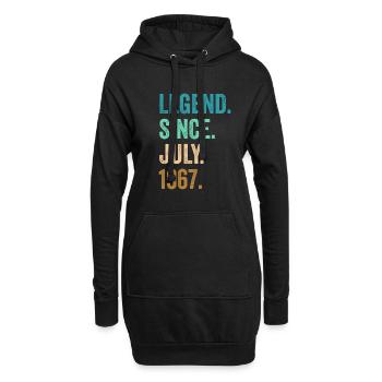 Légende depuis juillet 1967 55e anniversaire - Sweat-shirt à capuche long Femme - noir - Devant
