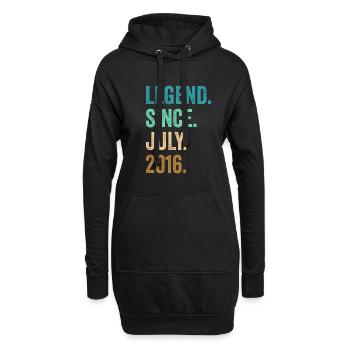Légende depuis juillet 2016 6ème anniversaire - Sweat-shirt à capuche long Femme - noir - Devant