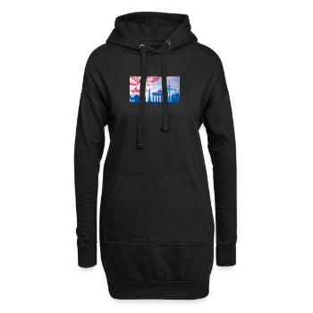 sonderzug 2019 - Hoodie-Kleid - Schwarz - Vorne