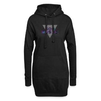 Drucke für Musikliebhaber, Musik, trendy - Hoodie-Kleid - Schwarz - Vorne