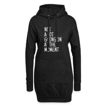 Im Moment ist nicht viel los - Hoodie-Kleid - Schwarz - Vorne