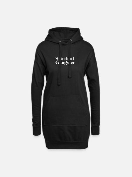 Spiritual Gangster weiß - Hoodie-Kleid - Schwarz