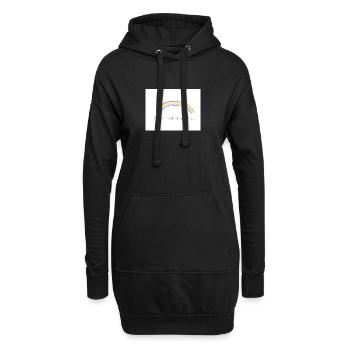 Regenbogen - Hoodie-Kleid - Schwarz - Vorne