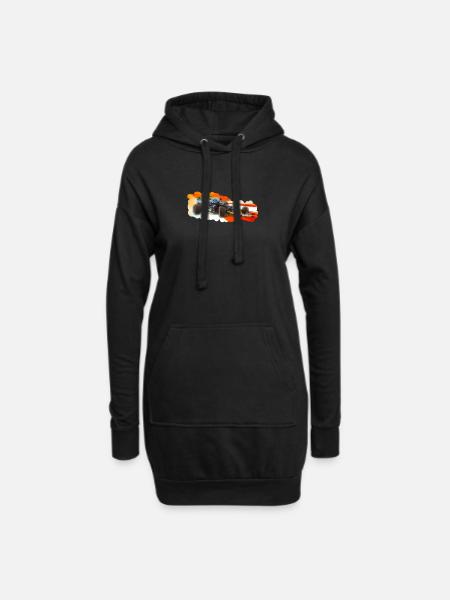 Voiture de course - Sweat-shirt à capuche long Femme - noir