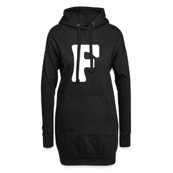 F - Hoodie Dress - black - Front