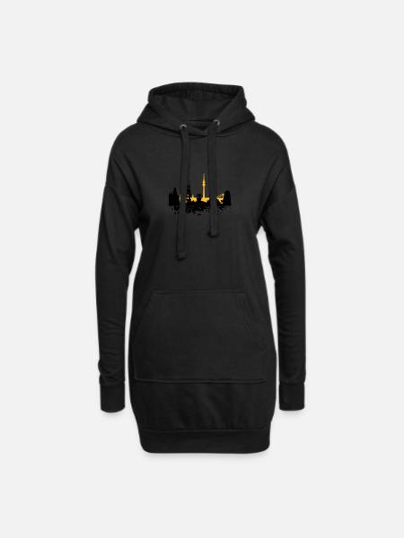 Dortmund Skyline - Hoodie-Kleid - Schwarz