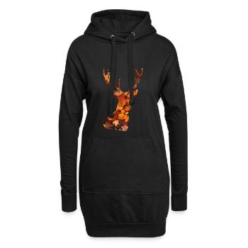 Reh - Hoodie-Kleid - Schwarz - Vorne