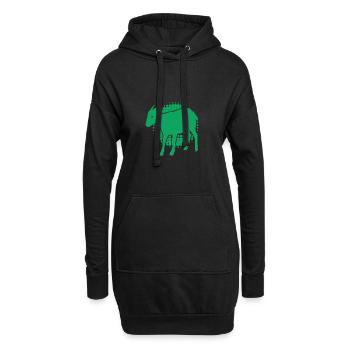 Ziege - Bock - Geiß - Bauernhof - Zoo - Urlaub - Hoodie-Kleid - Schwarz - Vorne
