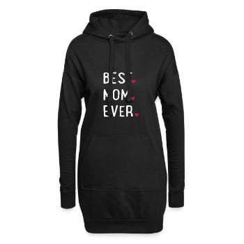 Beste Mama - Hoodie-Kleid - Schwarz - Vorne