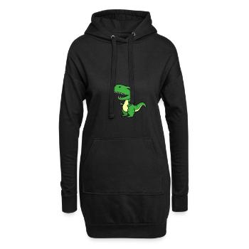 T-Rex - Sweat-shirt à capuche long Femme - noir - Devant