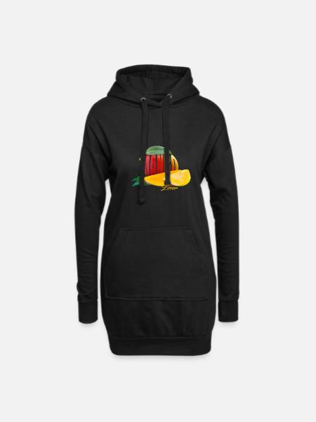 Mango Lover - Das Obst mit Urlaubsfeeling - Hoodie-Kleid - Schwarz