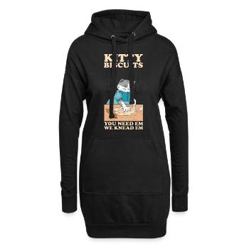 Kitty Biscuits Cat Cat Biscuits Baker Baker - Sweat-shirt à capuche long Femme - noir - Devant