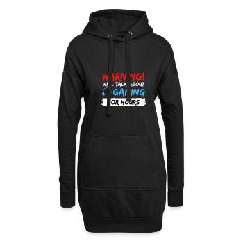 idée cadeau de jeu de jeu de jeu disant - Sweat-shirt à capuche long Femme - noir - Devant