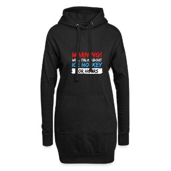 talk about ice hockey gift idea saying - Hoodie Dress - black - Front