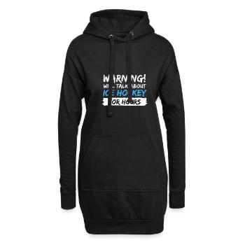 parler d'idée cadeau de hockey sur glace en disant - Sweat-shirt à capuche long Femme - noir - Devant