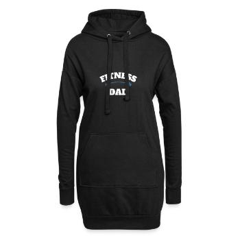 Fitness Sport Papa Haltère - Sweat-shirt à capuche long Femme - noir - Devant