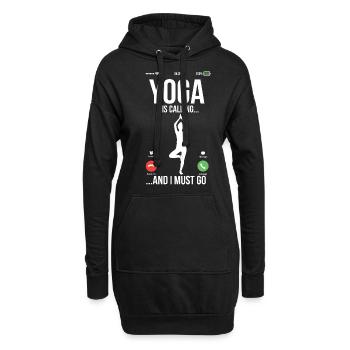 Méditation, Zen Yoga et Pilates - Sweat-shirt à capuche long Femme - noir - Devant