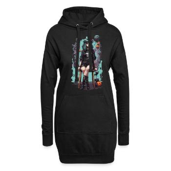Pastel Goth Kawaii Aesthetic eGirl eBoy Design - Hoodie-Kleid - Schwarz - Vorne
