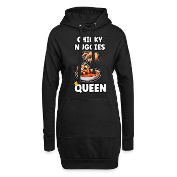 Drôle de pépites de poulet femme fille cadeau - Sweat-shirt à capuche long Femme - noir - Devant