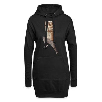 Labrador Retriever - Hoodie-Kleid - Schwarz - Vorne