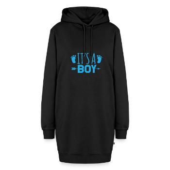 It´s a boy - Hoodie-Kleid - Schwarz - Vorne