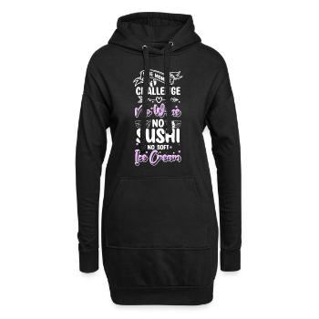 Grossesse Naissance Coeur - Sweat-shirt à capuche long Femme - noir - Devant