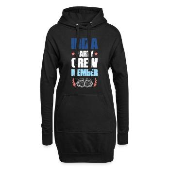 Ibiza Party Crew - Hoodie-Kleid - Schwarz - Vorne
