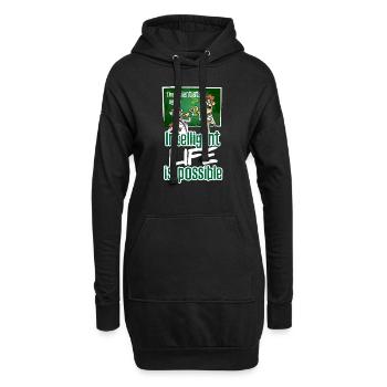 Scientist agree intelligent life is possible - Hoodie-Kleid - Schwarz - Vorne